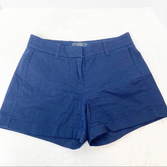 J. Crew City Fit Navy Chino Shorts size 0 - Picture 1 of 7